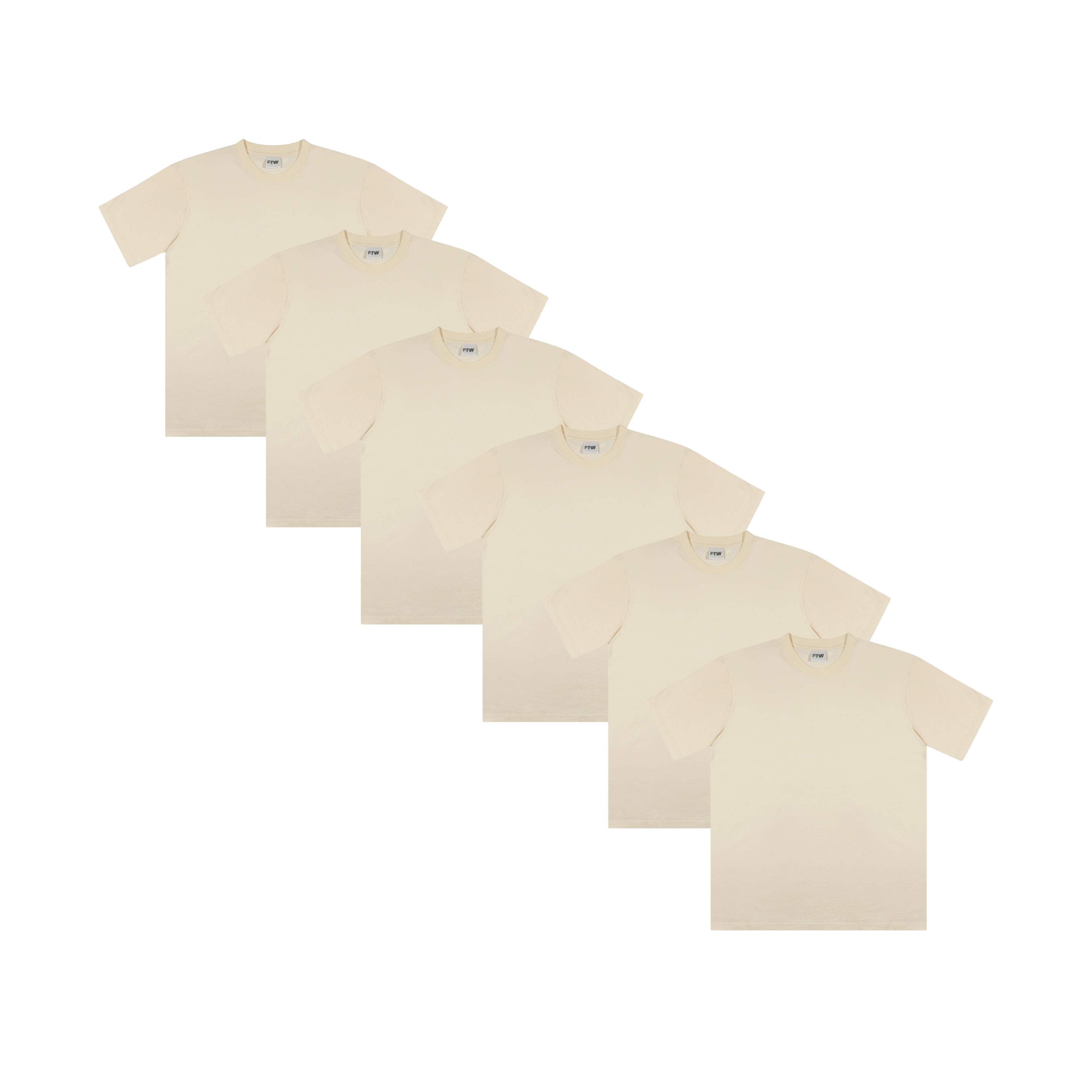 0888 - Staple Tee 6 Pack ( Cream )